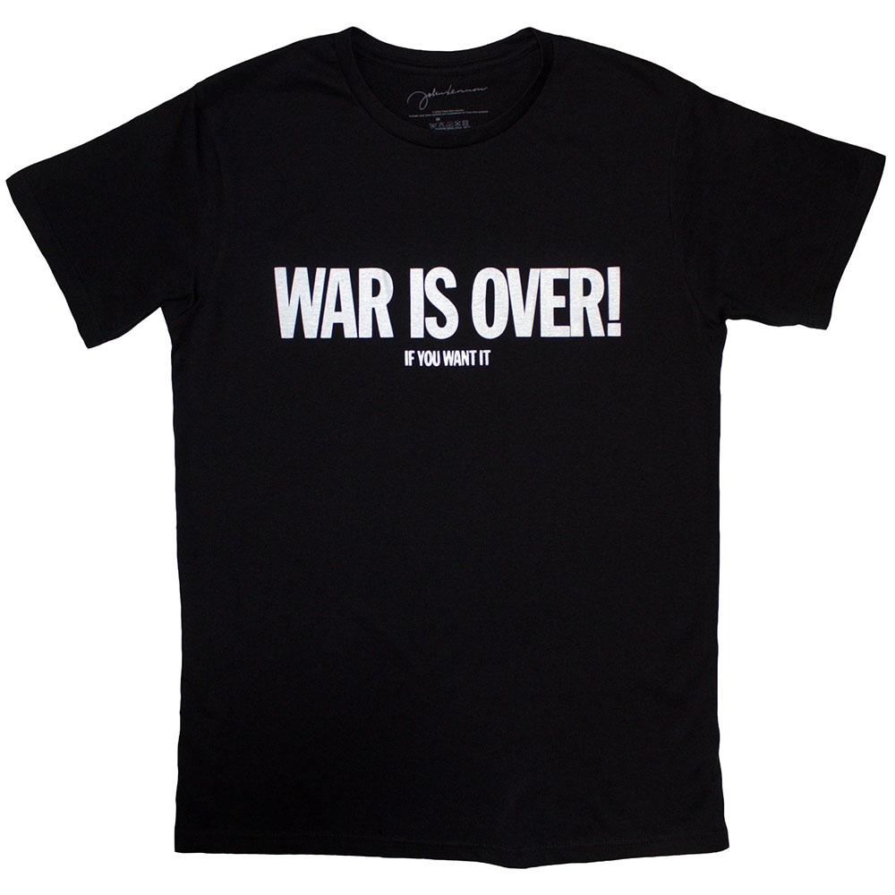John Lennon - War Is Over Mens Tshirt - Black